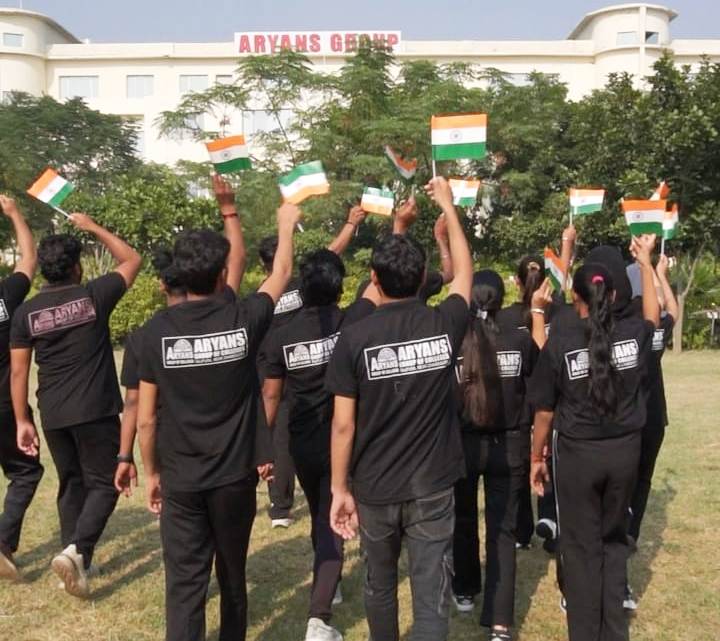 Aryans Students Celebrate the Glorious 150 Years of Vande Mataram