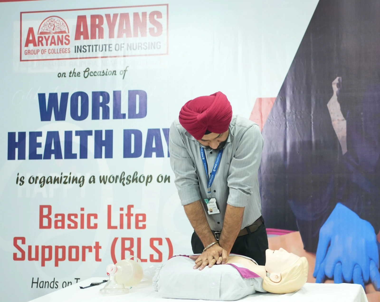 Aryans Institute of Nursing Organizes BLS Workshop on World Health Day