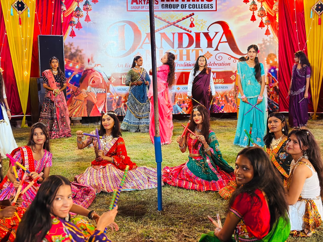Aryans Group of Colleges Girls Steal the Show at Dandiya Night Celebrations